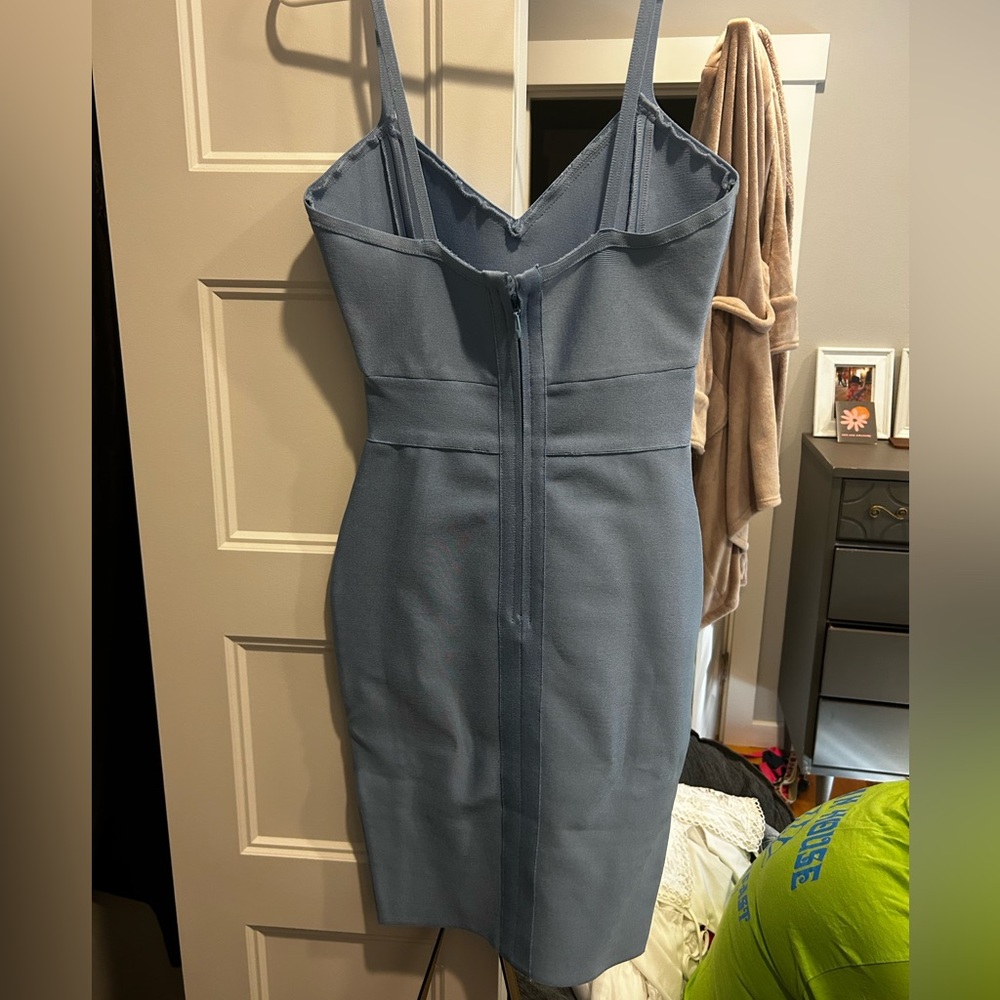 Elegant Blue Bodycon Dress